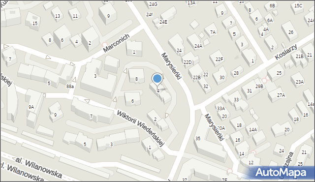 Warszawa, Wiktorii Wiedeńskiej, 4, mapa Warszawy