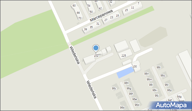 Warszawa, Wiedeńska, 102, mapa Warszawy