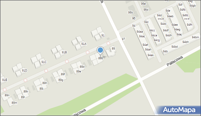 Warszawa, Wiedeńska, 89b, mapa Warszawy