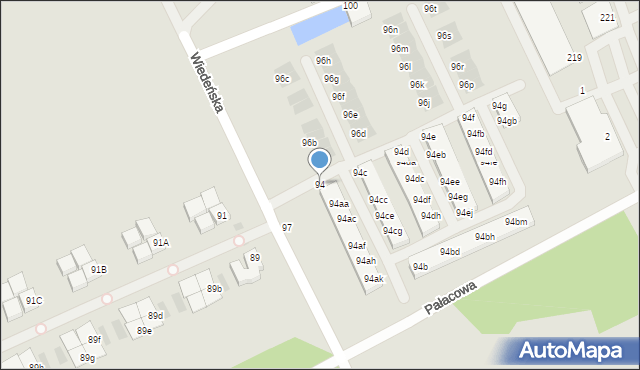 Warszawa, Wiedeńska, 94, mapa Warszawy