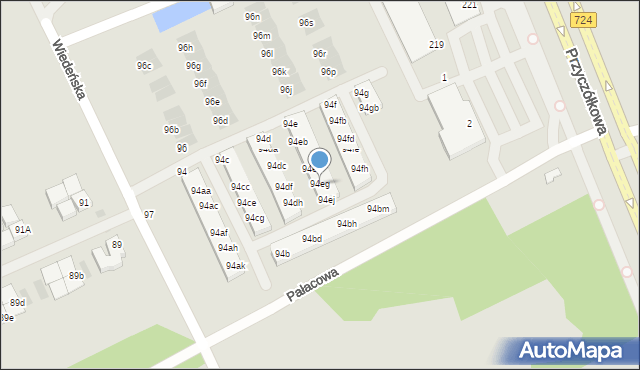 Warszawa, Wiedeńska, 94eg, mapa Warszawy