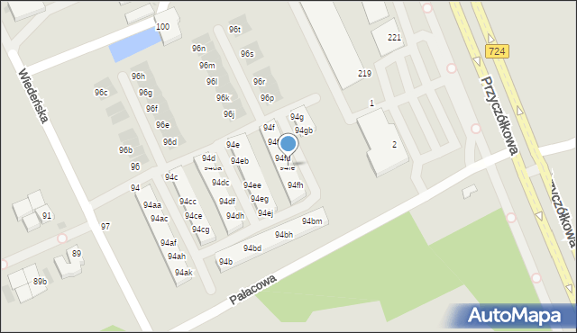 Warszawa, Wiedeńska, 94fe, mapa Warszawy