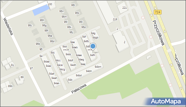 Warszawa, Wiedeńska, 94fg, mapa Warszawy