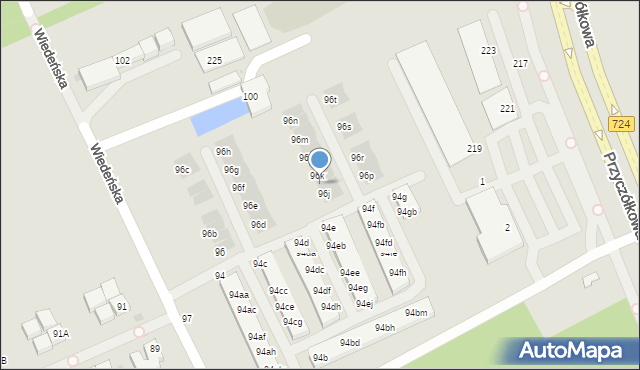 Warszawa, Wiedeńska, 98b, mapa Warszawy