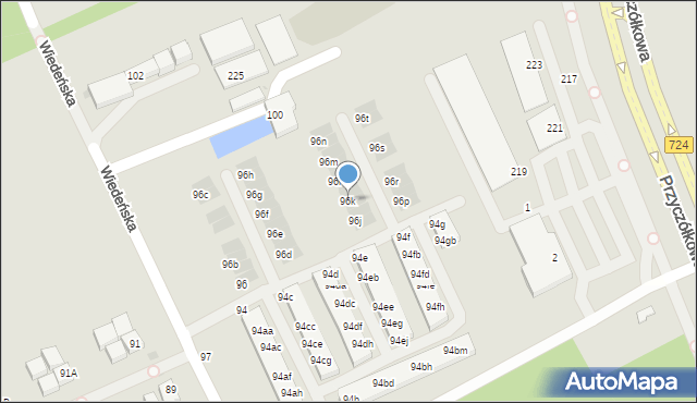 Warszawa, Wiedeńska, 98c, mapa Warszawy