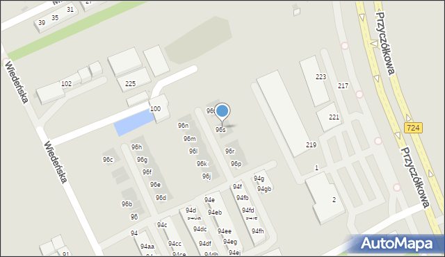 Warszawa, Wiedeńska, 98r, mapa Warszawy