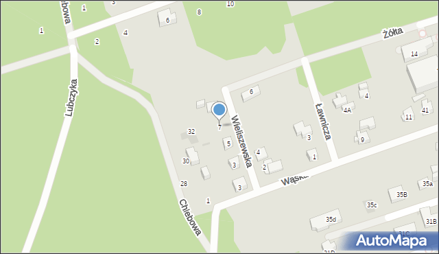 Warszawa, Wieliszewska, 7, mapa Warszawy