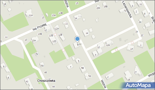 Warszawa, Widna, 9, mapa Warszawy