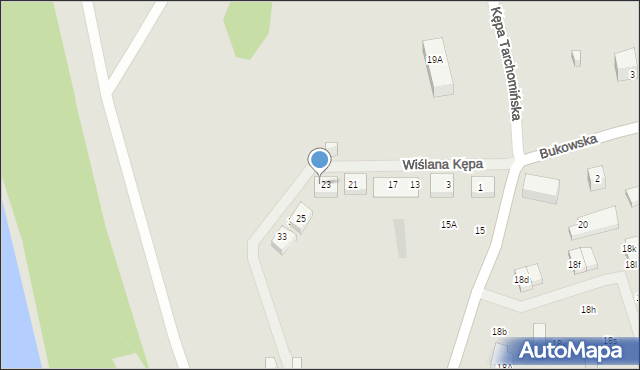 Warszawa, Wiślana Kępa, 27, mapa Warszawy