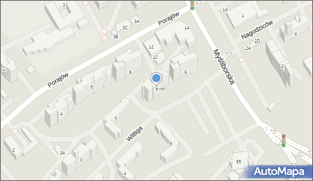 Warszawa, Wittiga Edwarda, 7, mapa Warszawy