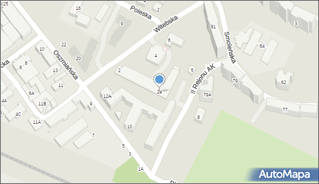 Warszawa, Witebska, 2a, mapa Warszawy