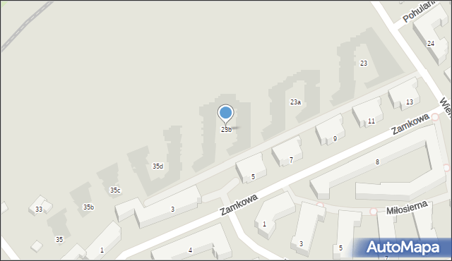 Warszawa, Wierna, 23b, mapa Warszawy