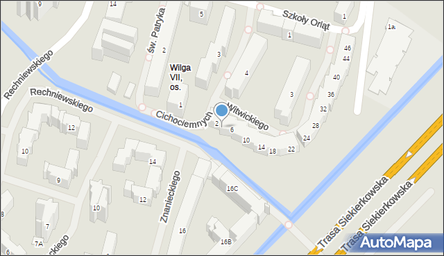 Warszawa, Witwickiego Władysława, 4, mapa Warszawy