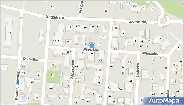 Warszawa, Wiarusów, 11, mapa Warszawy
