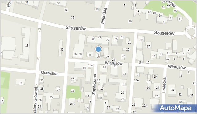 Warszawa, Wiarusów, 28, mapa Warszawy