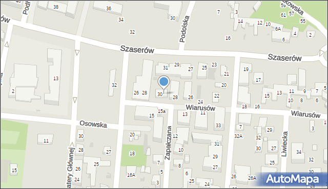 Warszawa, Wiarusów, 32, mapa Warszawy