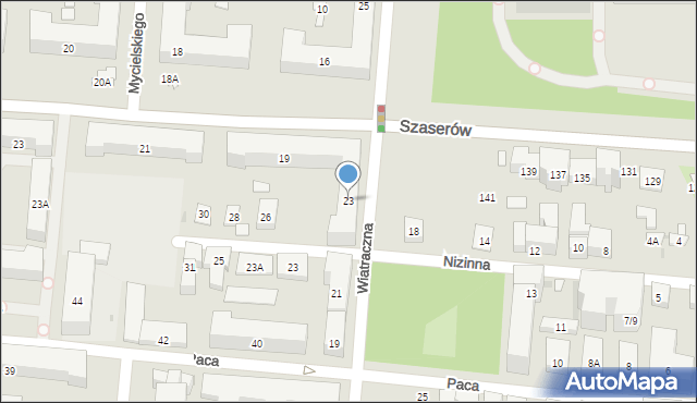 Warszawa, Wiatraczna, 23, mapa Warszawy