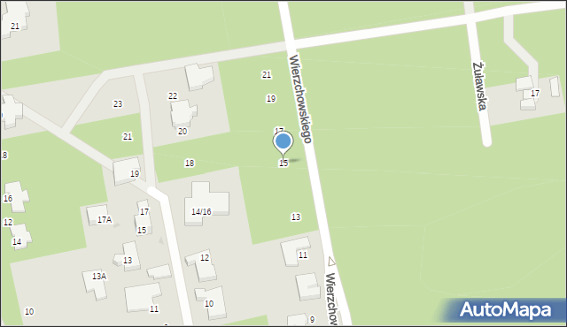 Warszawa, Wierzchowskiego Henryka, 15, mapa Warszawy