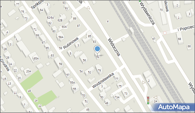 Warszawa, Widoczna, 81, mapa Warszawy