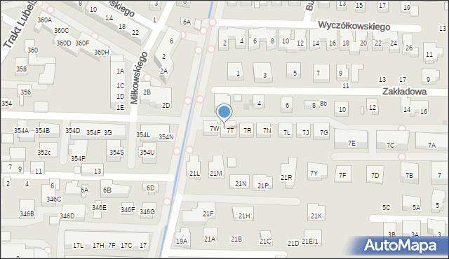 Warszawa, Wichrowa, 7U, mapa Warszawy