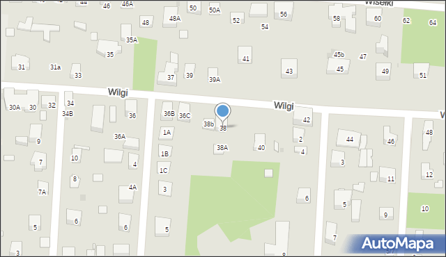 Warszawa, Wilgi, 38, mapa Warszawy