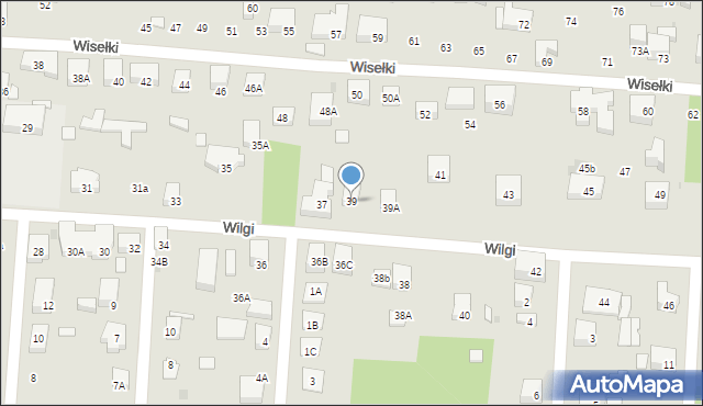 Warszawa, Wilgi, 39, mapa Warszawy