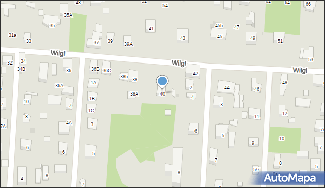 Warszawa, Wilgi, 40, mapa Warszawy