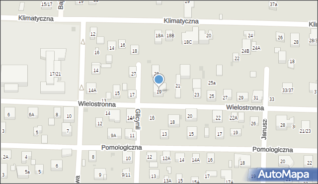 Warszawa, Wielostronna, 19, mapa Warszawy