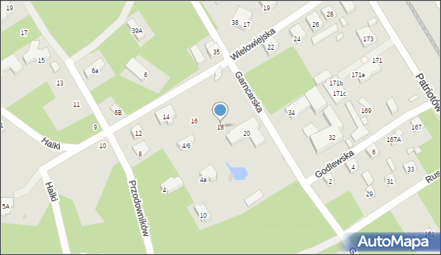 Warszawa, Wielowiejska, 18, mapa Warszawy