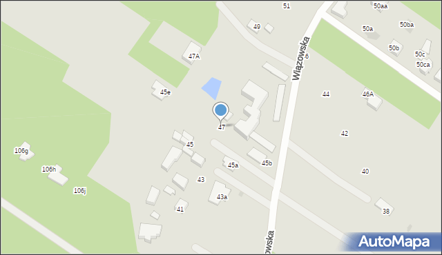 Warszawa, Wiązowska, 47, mapa Warszawy