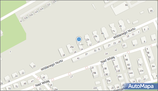 Warszawa, Wiślanego Nurtu, 14a, mapa Warszawy