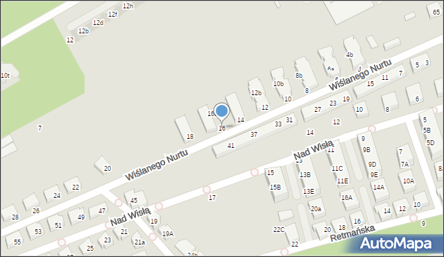 Warszawa, Wiślanego Nurtu, 16, mapa Warszawy