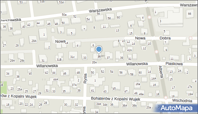Warszawa, Wilanowska, 35, mapa Warszawy