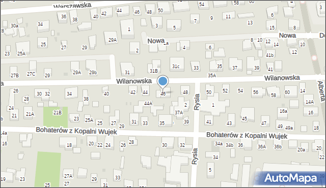 Warszawa, Wilanowska, 46, mapa Warszawy