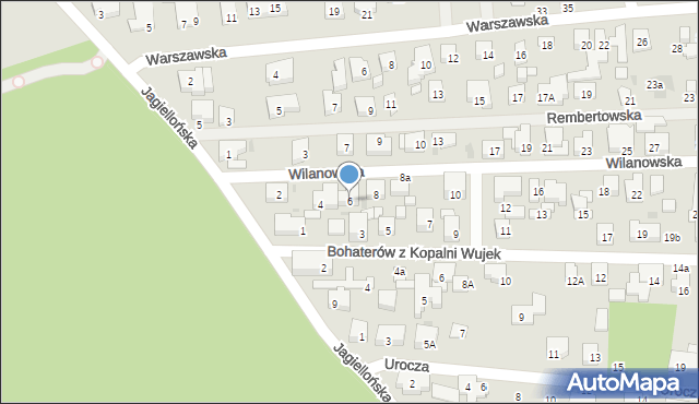 Warszawa, Wilanowska, 6, mapa Warszawy