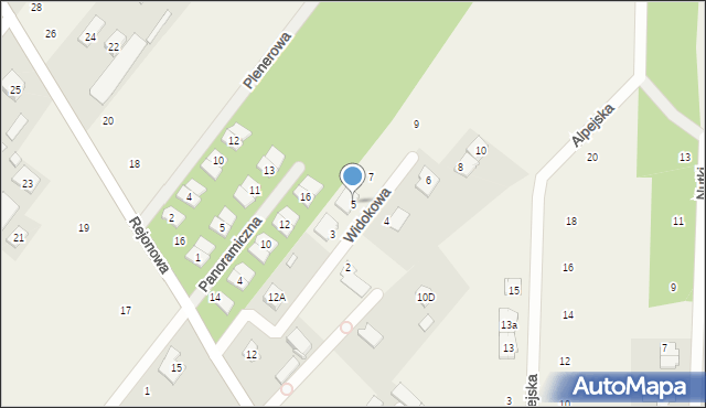 Warszawianka, Widokowa, 5, mapa Warszawianka