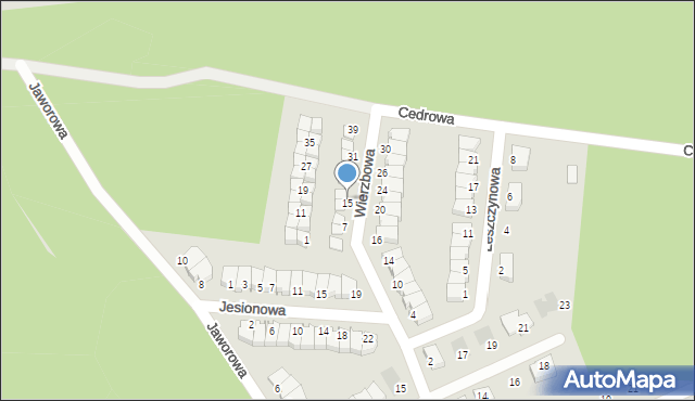 Wasilków, Wierzbowa, 17, mapa Wasilków