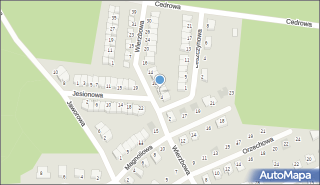 Wasilków, Wierzbowa, 6, mapa Wasilków