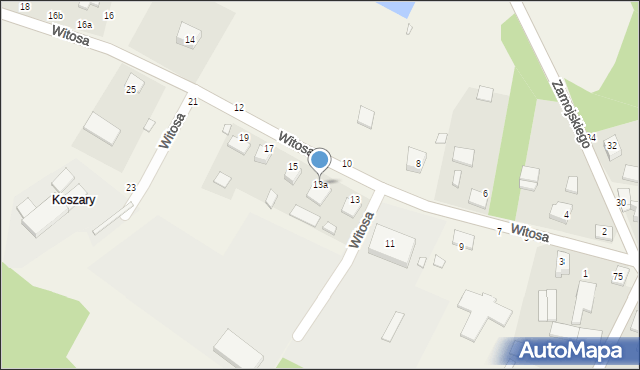 Wąsosz Górny, Witosa Wincentego, 13a, mapa Wąsosz Górny