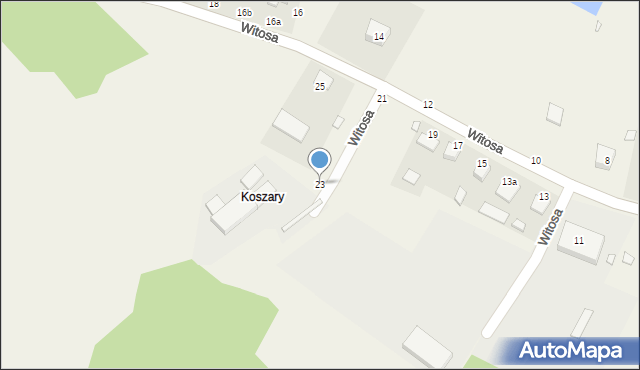 Wąsosz Górny, Witosa Wincentego, 23, mapa Wąsosz Górny