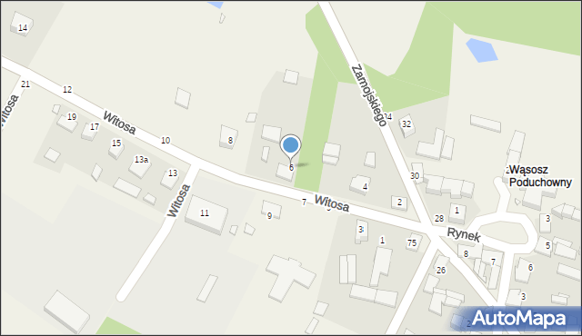 Wąsosz Górny, Witosa Wincentego, 6, mapa Wąsosz Górny