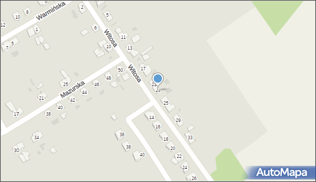 Węgorzewo, Witosa Wincentego, 23, mapa Węgorzewo