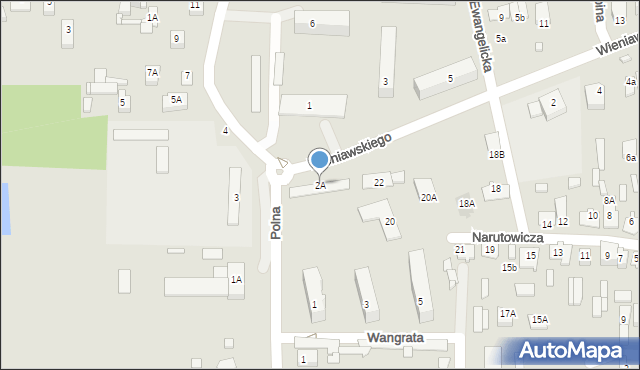 Węgrów, Wieniawskiego Henryka, 2A, mapa Węgrów