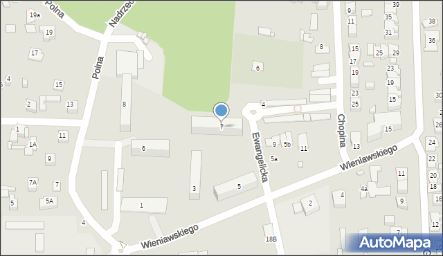 Węgrów, Wieniawskiego Henryka, 7, mapa Węgrów