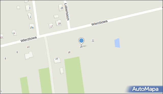 Węgrów, Wierzbowa, 20, mapa Węgrów