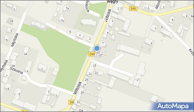 Węgry, Witosa Wincentego, 13, mapa Węgry