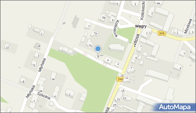 Węgry, Witosa Wincentego, 6, mapa Węgry