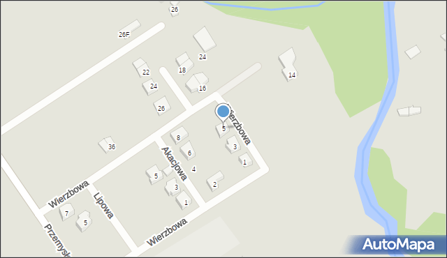 Wejherowo, Wierzbowa, 5, mapa Wejherowo