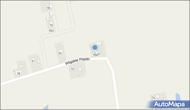 Wiąskie Piaski, Wiąskie Piaski, 52a, mapa Wiąskie Piaski