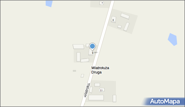 Wiatrołuża Druga, Wiatrołuża Druga, 9, mapa Wiatrołuża Druga